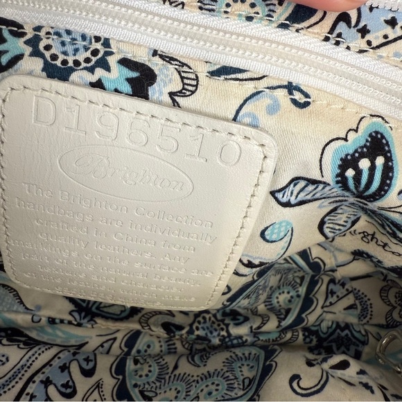 Brighton Bag Purse Leather Crossbody White Stitching with Mini bag - Picture 11 of 11